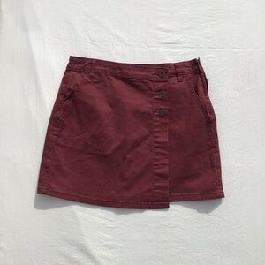 Chelsea & Violet Mini Skirt Size 26 - Burgundy - Side Zip - NWT  Org Price $78